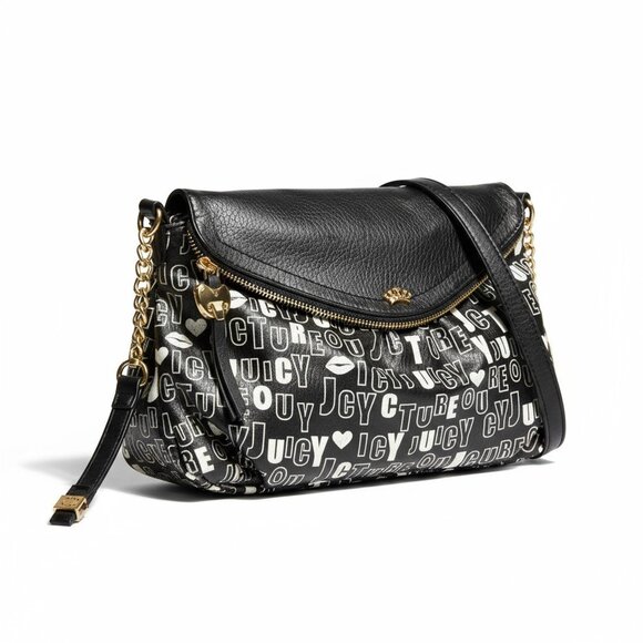 Juicy Couture Handbags - Juicy Couture Traveler Crossbody Bag Vintage Y2K Monogram Logo, Adjustable Strap